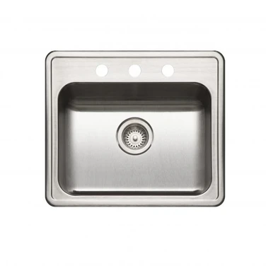 Revive 22" ADA Topmount Stainless Steel 3-hole Sink, 5-1/2" Depth