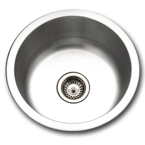 Houzer Hospitality 18" Stainless Steel Drop-in Topmount Round Bar and Prep Sink with Strainer