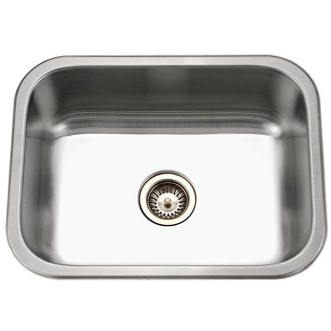 Houzer Elite  24" Stainless Steel Undermount Single Bowl Kitchen Sink with Strainer