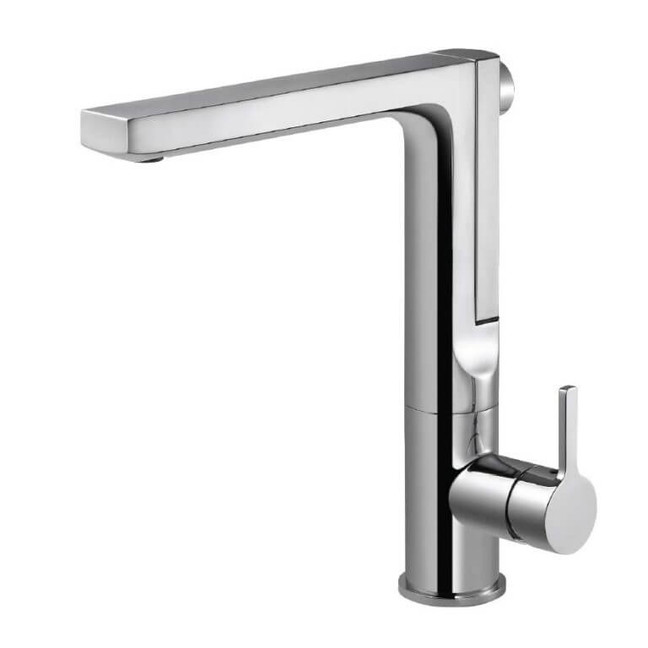 Houzer Ascend Series Brushed Nickel Integrated Single Handle Pull-Up Kitchen Faucet