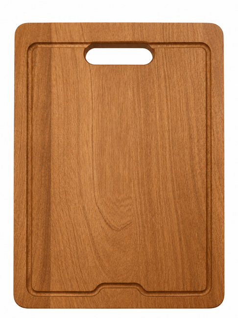 12-1/8" x 17-3/4" x 1" Rubberwood Cutting Board