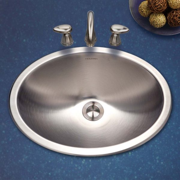 Topmount Stainless Steel Oval Bowl Lavatory Sink