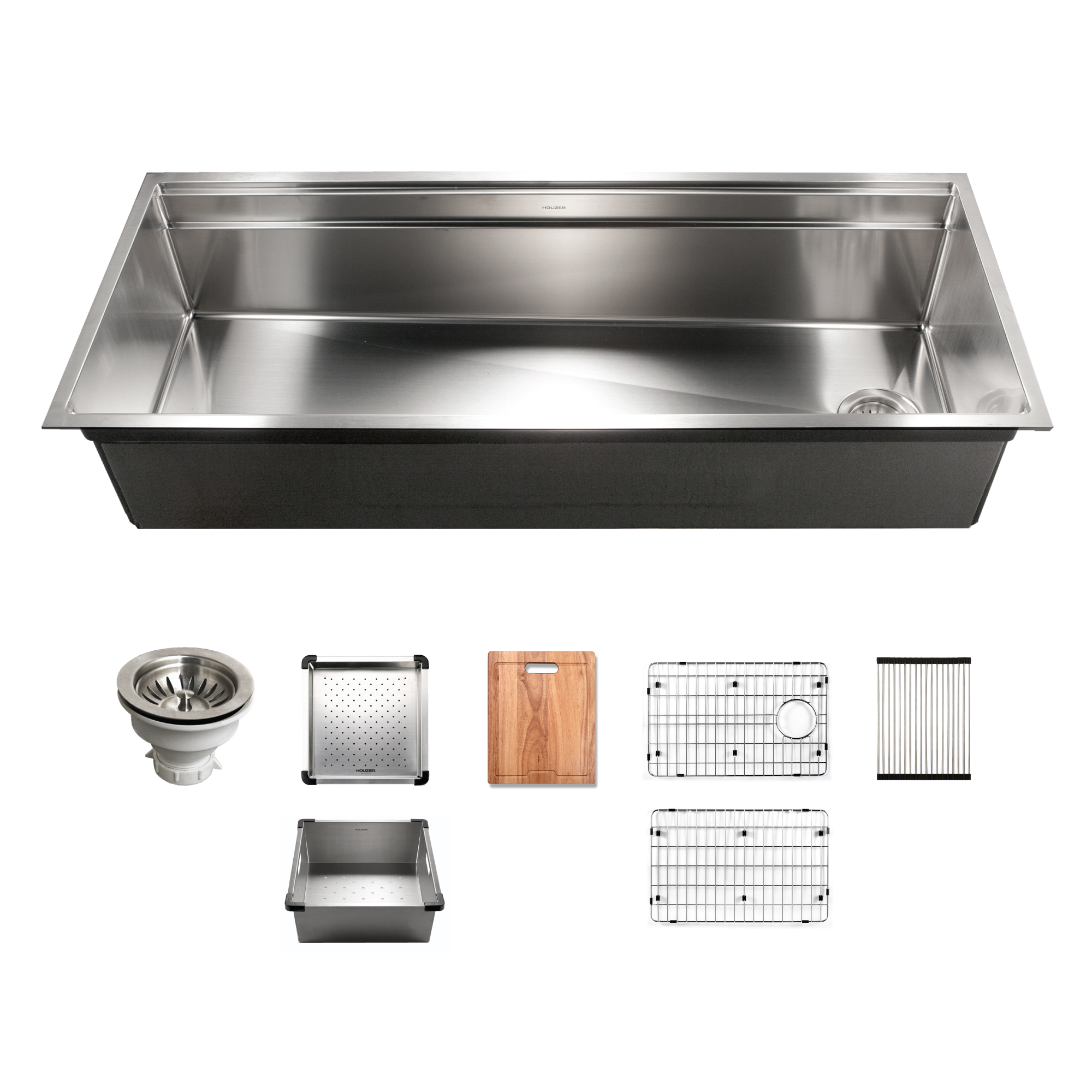45 x 18 Stainless Steel Undermount Kitchen Sink with Interchangeable  Accessories