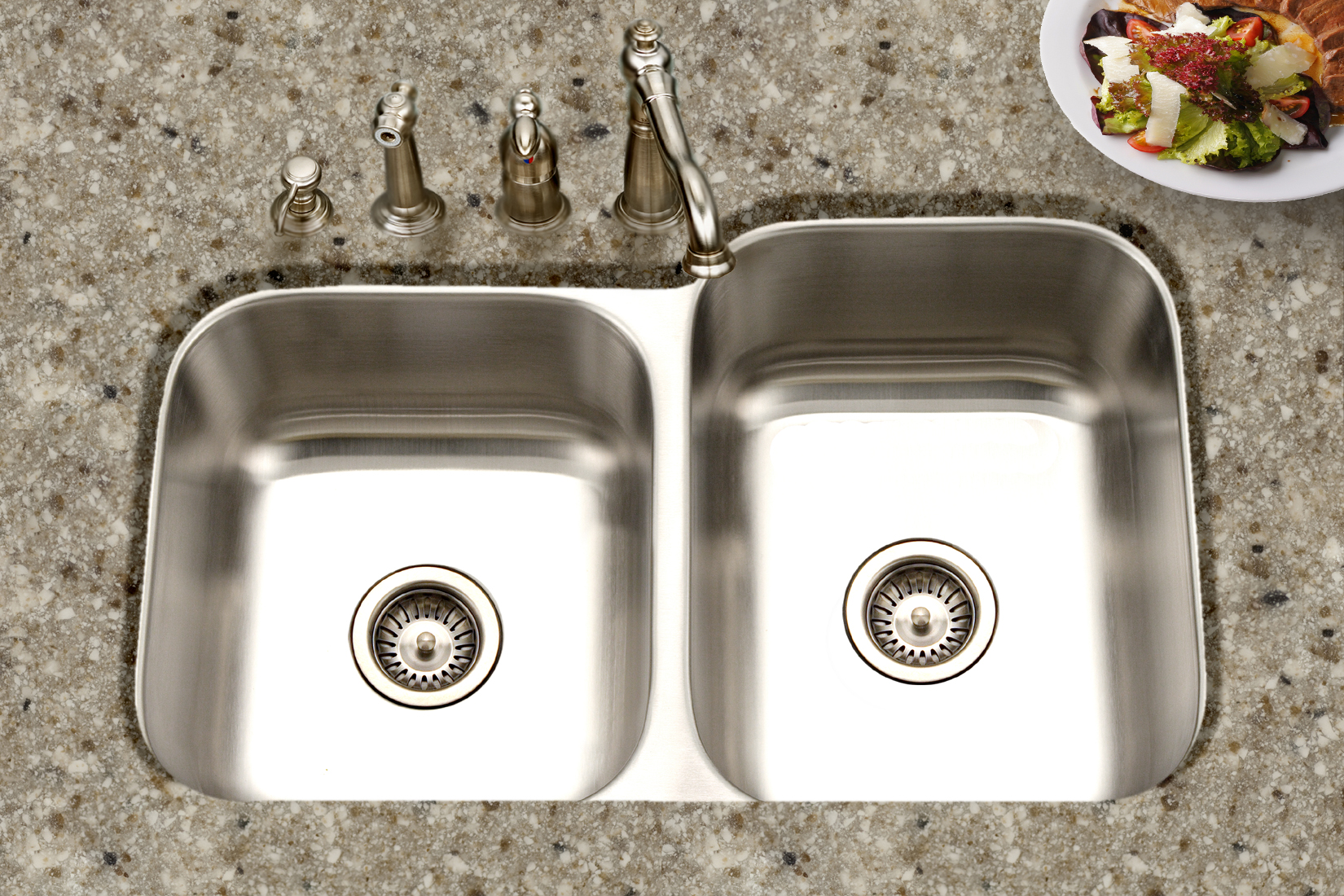 Classic Undermount Stainless Steel 60/40 Double Bowl Kitchen Sink
