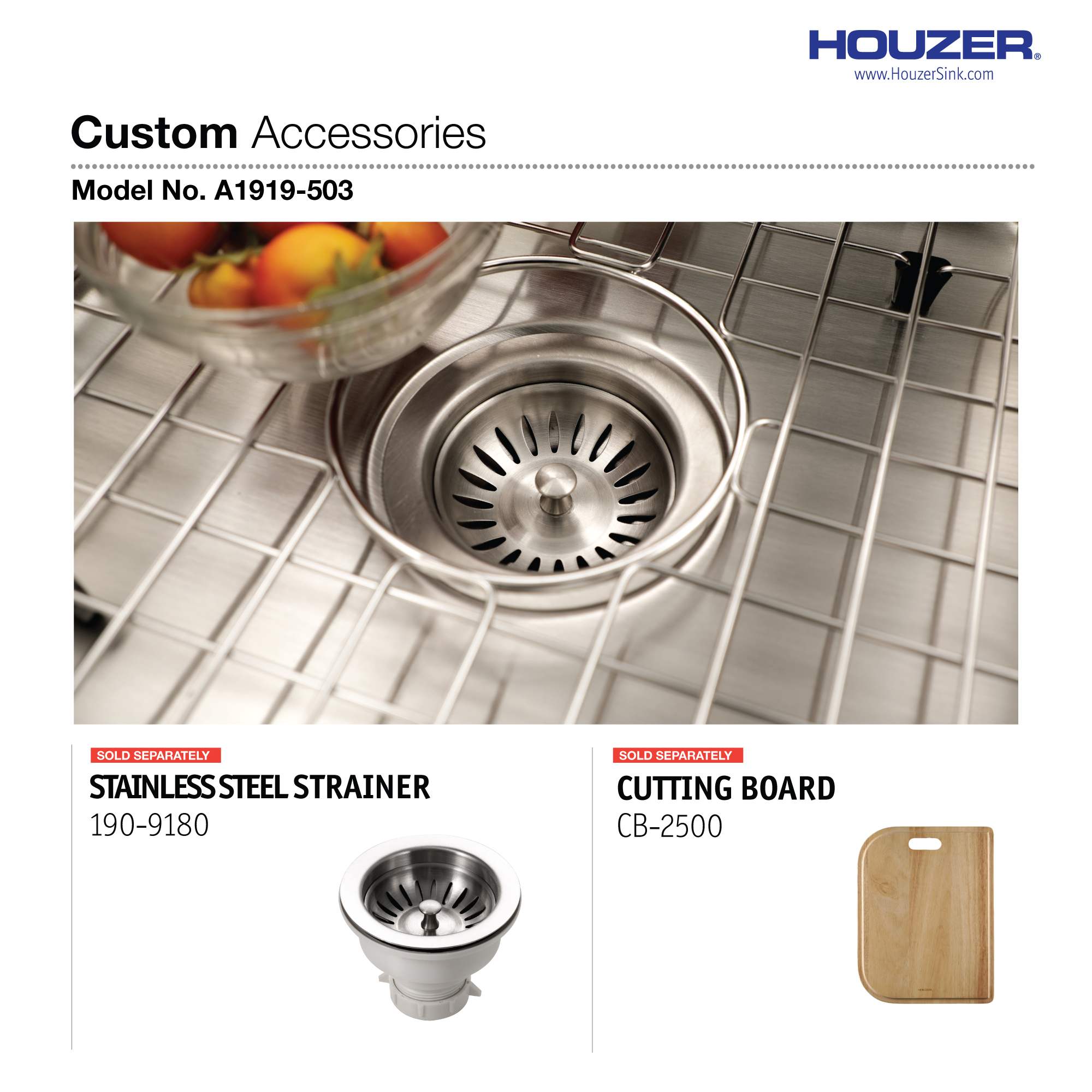 Houzer ADA Compliant 19 inch Stainless Steel Drop-in Topmount 3