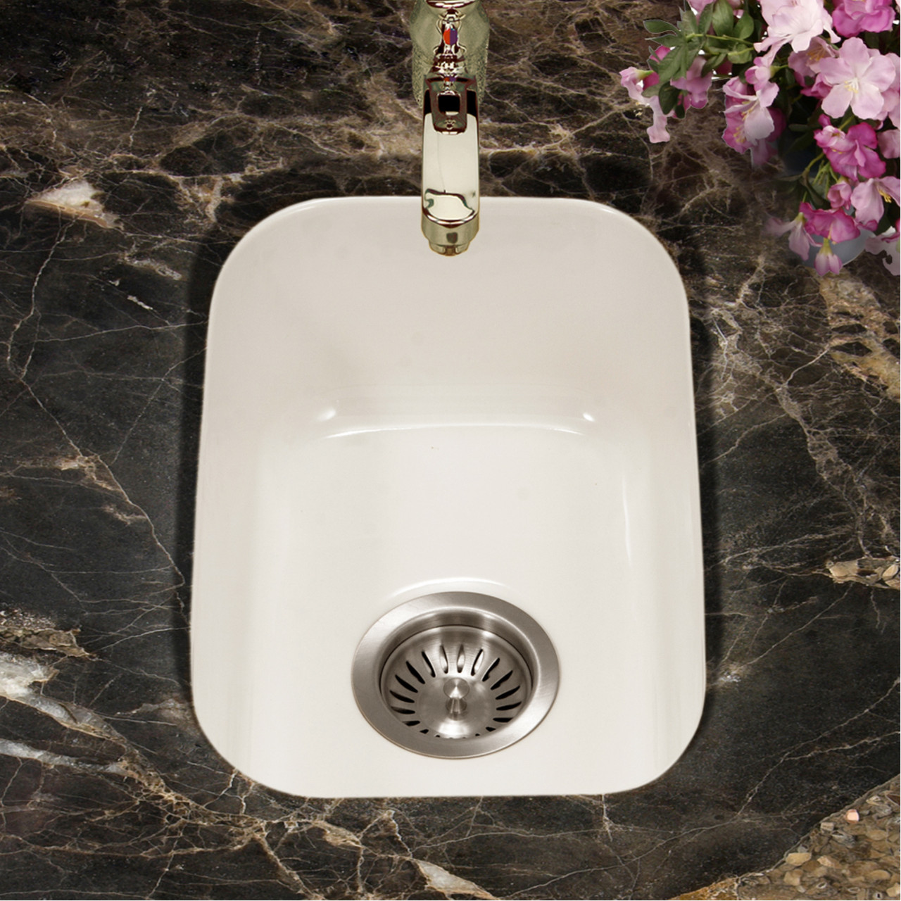 Houzer Platus 13" weiß Schamotte Unterbau Einzel Schüssel Bar Spüle PTB-1318 BQ - Bild 20 von 24