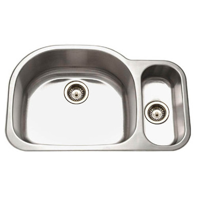 Designer Undermount Stainless Steel 80/20 Double Bowl Kitchen Sink