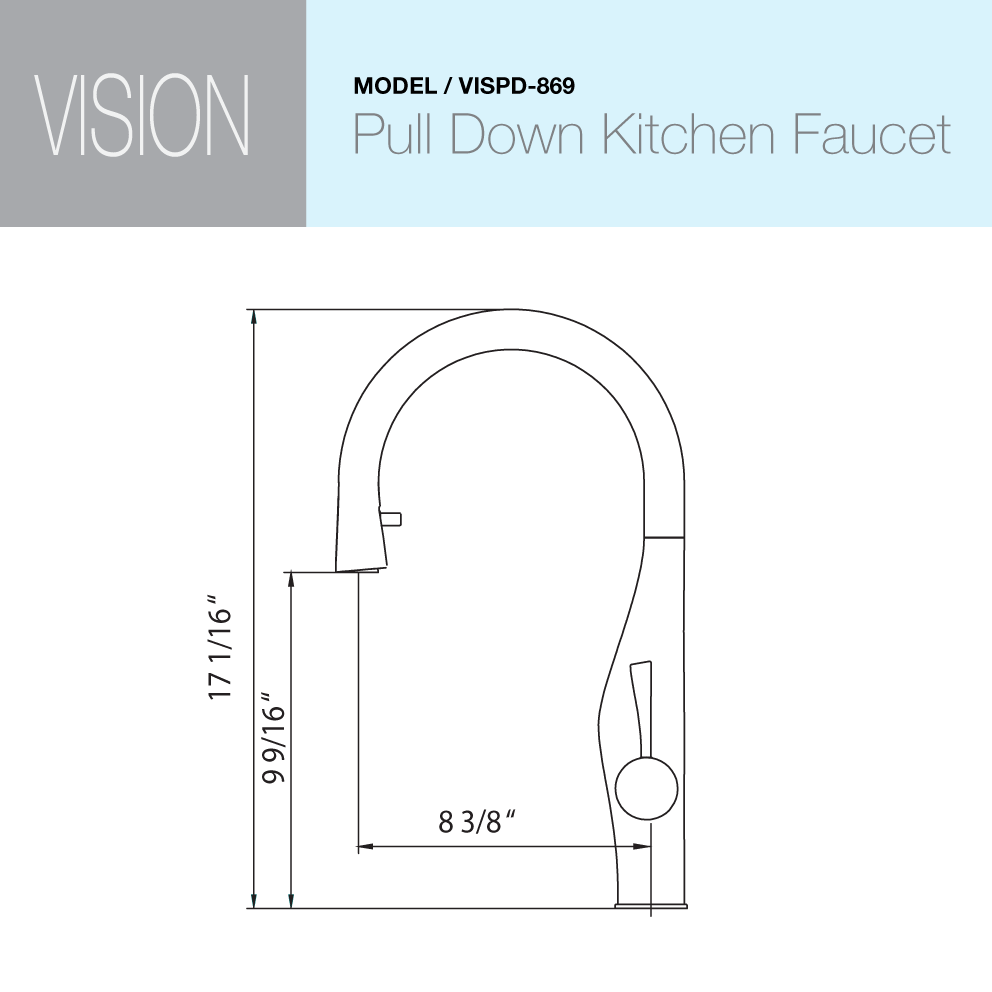 Grifo de cocina Houzer Vision oculto extraíble VISPD-869 17" agujero de grifo latón - Imagen 22 de 60