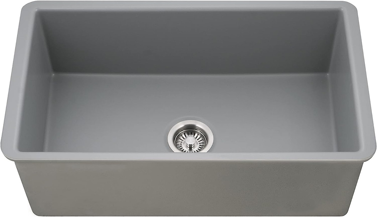 как выглядит Houzer 32 x 18.3 x 9 Undermount 32" Single Bowl Kitchen Sink PTU-3600 фото