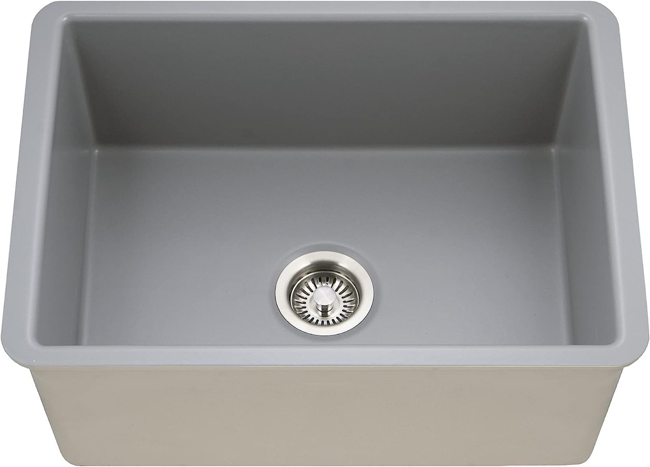 как выглядит Houzer 25.5 x 18.25 x 9 Undermount 26" Single Bowl Kitchen Sink PTU-2800 фото