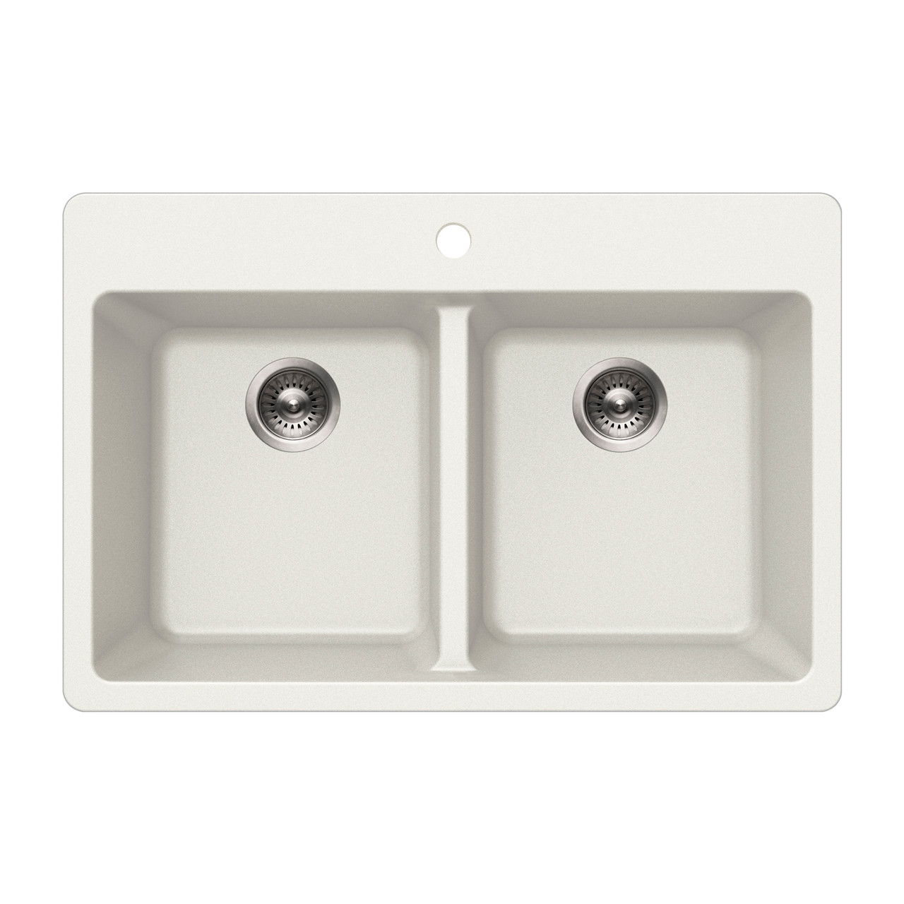 Houzer 14 1/2"x16 1/2"x9 1/2" Granit Topmount 50/50 Doppelschale Topmount - Bild 10 von 30