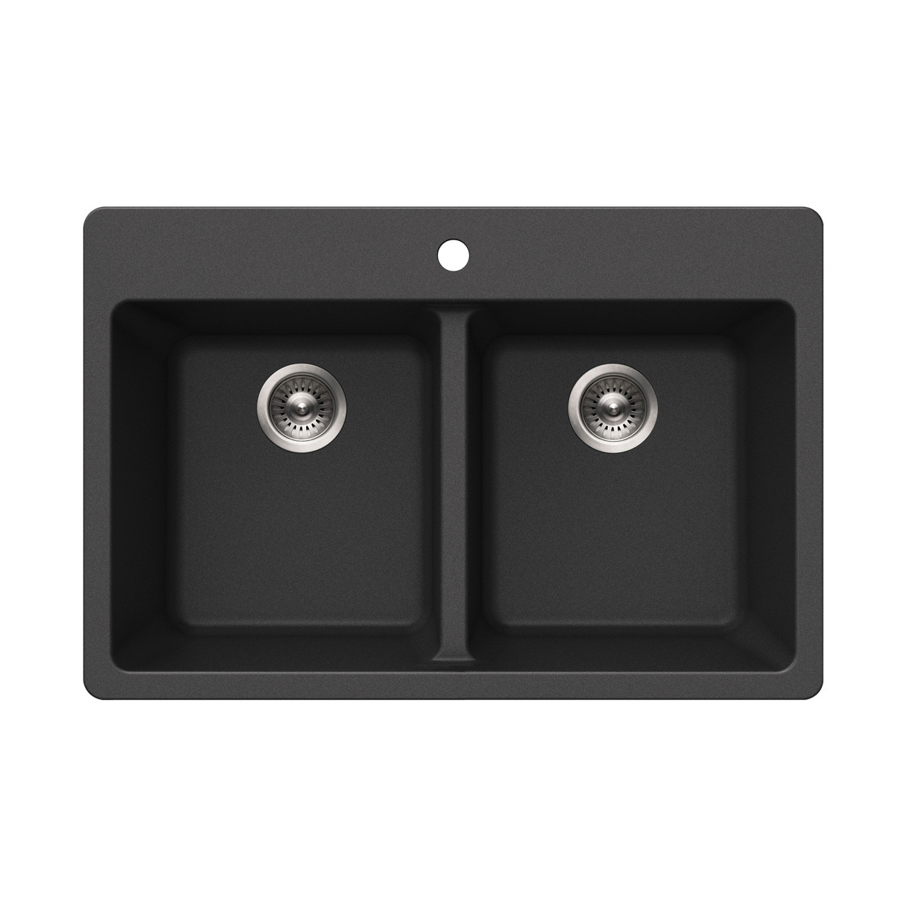 Houzer 14 1/2"x16 1/2"x9 1/2" Granit Topmount 50/50 Doppelschale Topmount - Bild 9 von 30