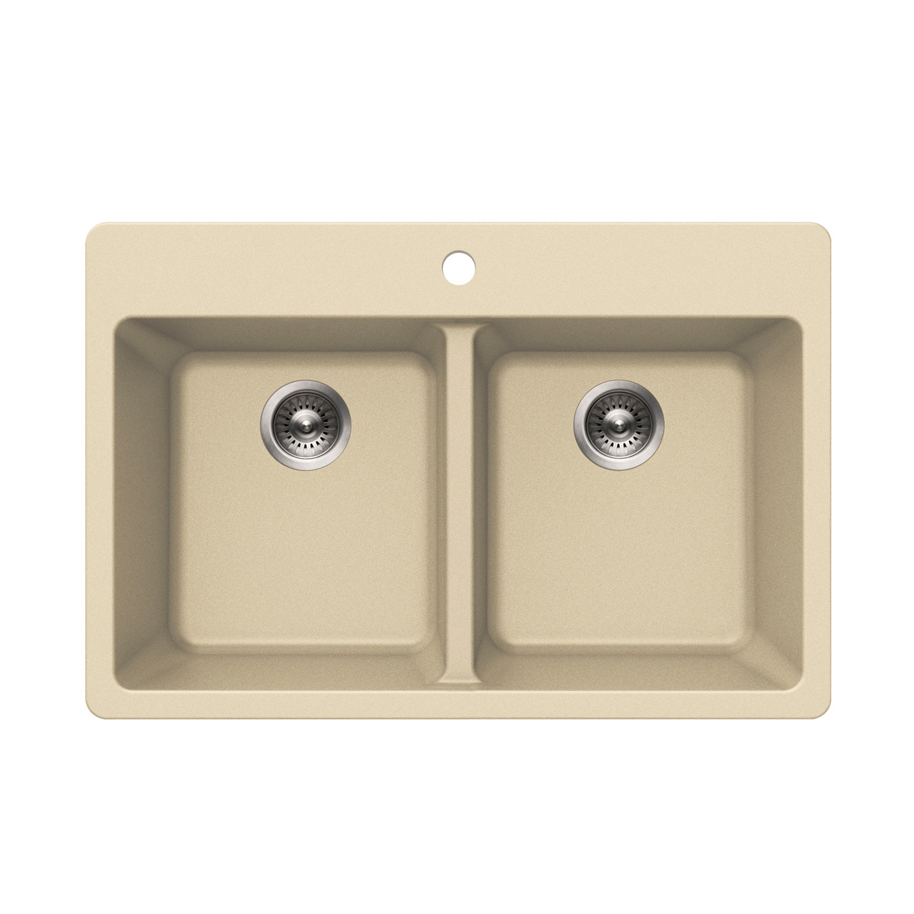 Houzer 14 1/2"x16 1/2"x9 1/2" Granit Topmount 50/50 Doppelschale Topmount - Bild 6 von 30