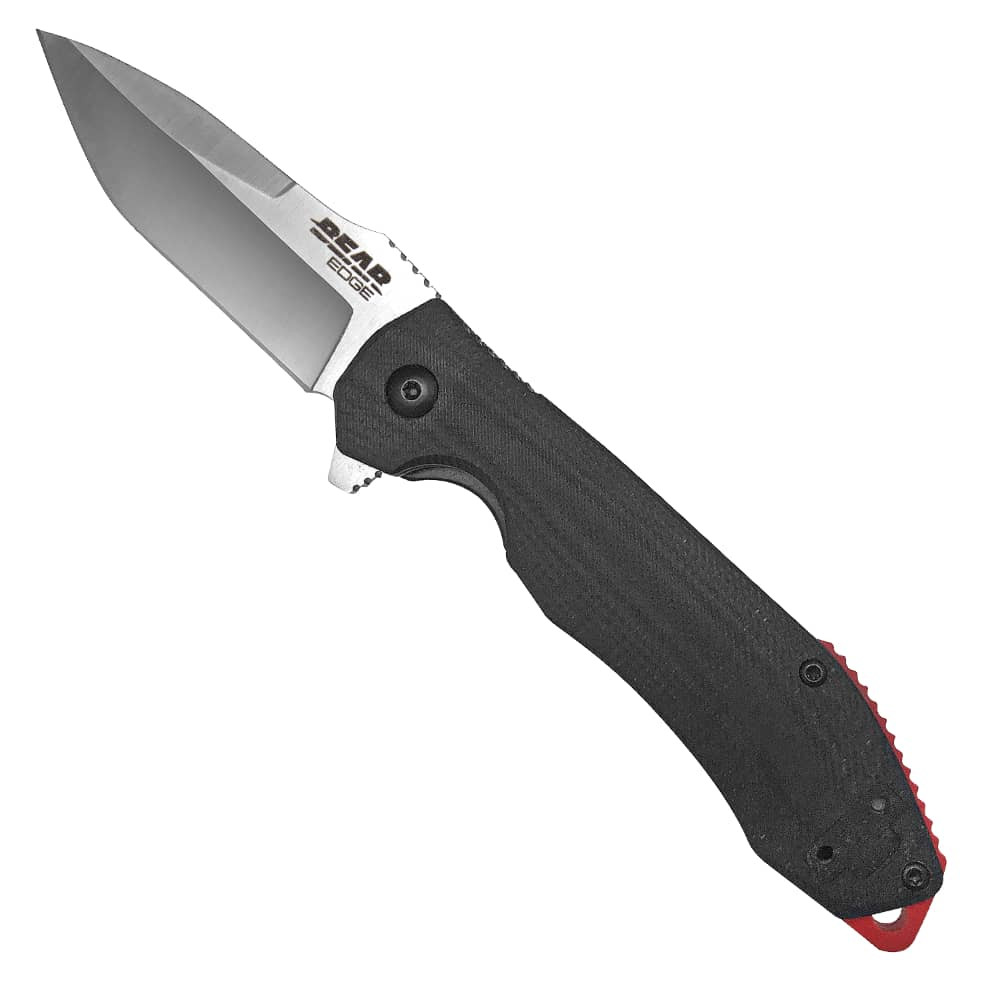 Bear Edge 61122 4.5" Black Aluminum Assisted Opening Framelock Knife