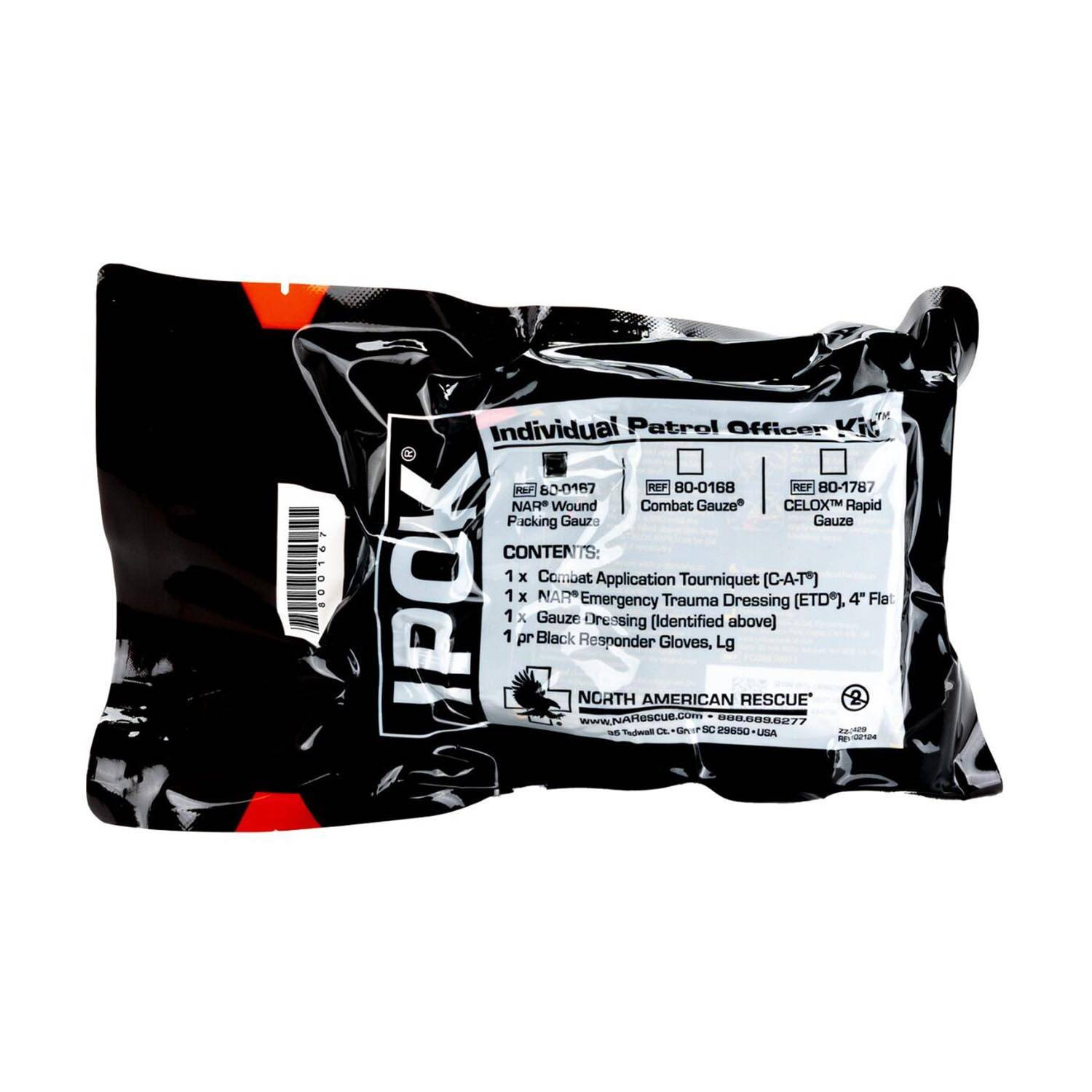 North American Rescue Individual Patrol Officer Kit IPOK with Gauze