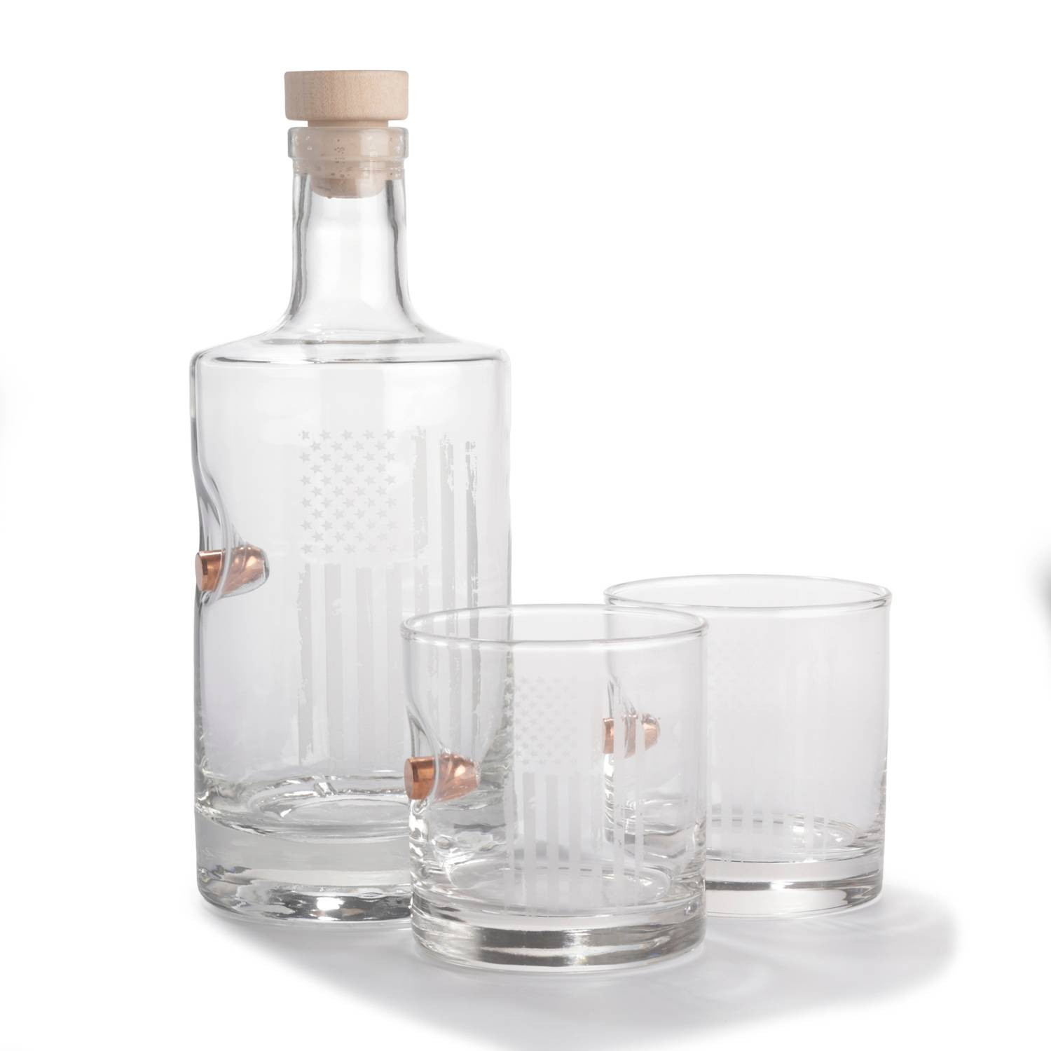 BenShot Bullet Decanter and Rocks Set