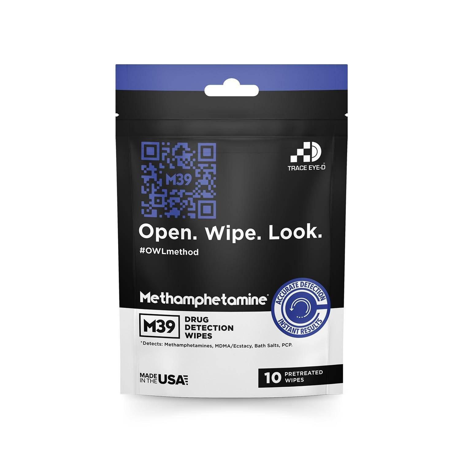 Trace Eye-D M39 Methamphetamine Detection Wipes,10 count