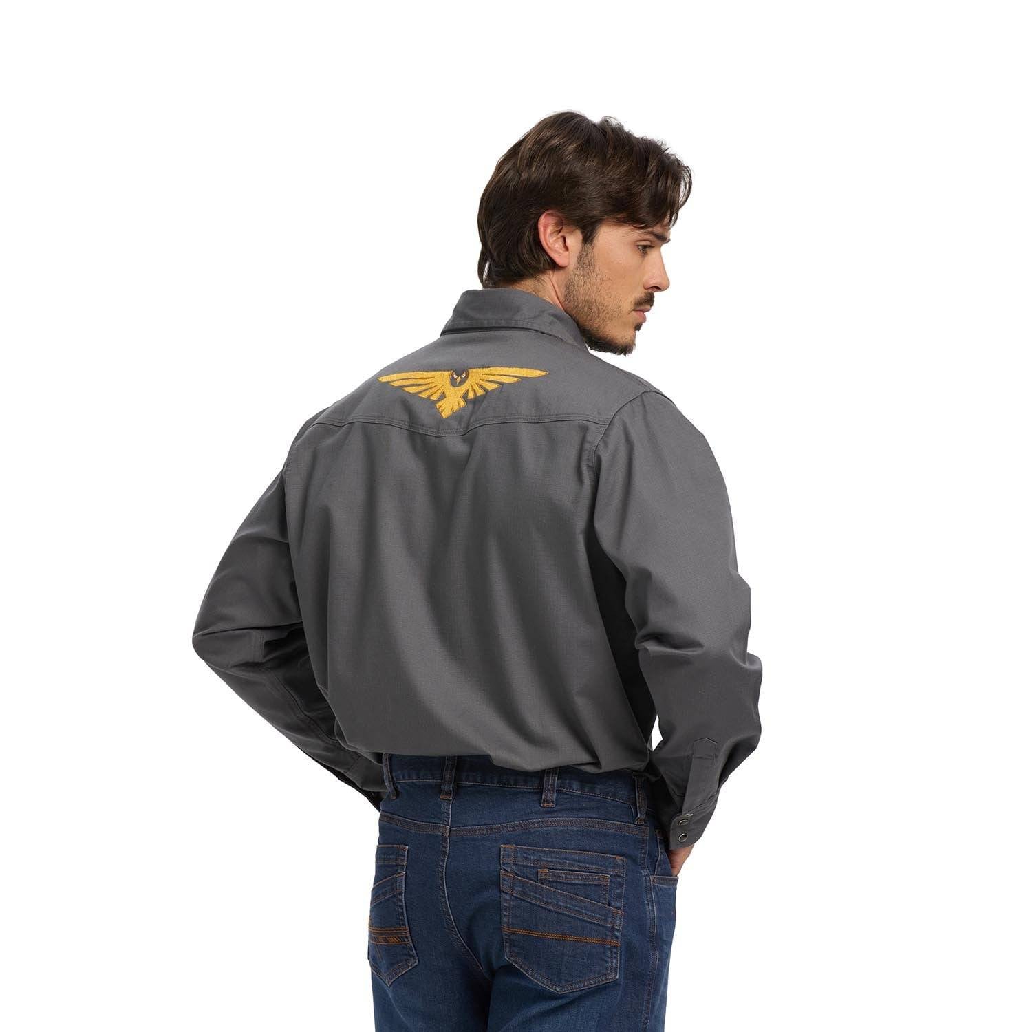 NKE Men's FR Golden Eagle Crest Work Snap Shirt