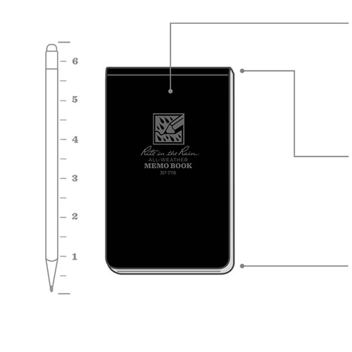 Rite in the Rain 3.25" x 5" Soft Cover Top Bound Weatherproof Notebook