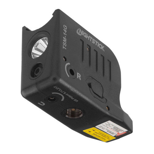 Nightstick Subcompact Weapon-Mounted Light w/ Green Laser - Glock 43X/48 MOS