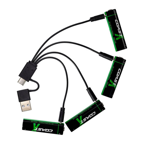 Coast ZITHION-X AA 4 Pack Rechargeable Batteries