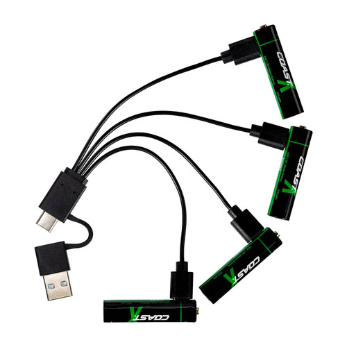 Coast Zithion-X AAA 4 Pack Rechargeable Batteries