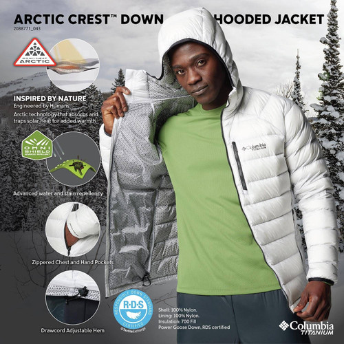 Columbia Men's Arctic Crest Down Hooded Jacket
