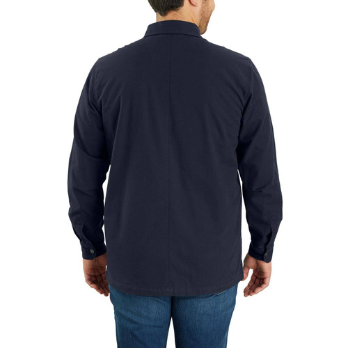Carhartt Rugged Flex Relaxed Fit Canvas Fleece-Lined Snap-Front Shirt Jacket