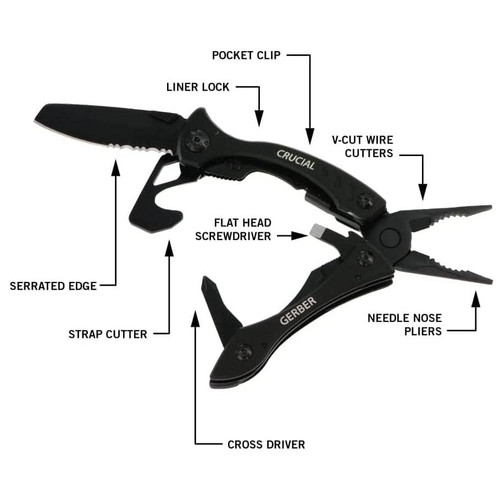 Gerber Crucial Black Multi-Tool