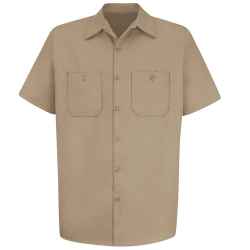 Red Kap Men's Wrinkle Resistant Cotton Short Sleeve Work Shirt