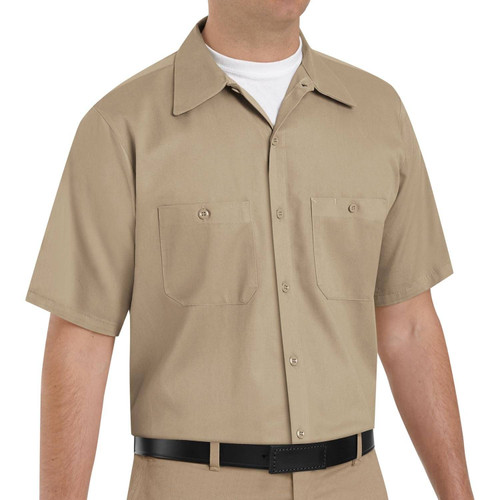 Red Kap Men's Wrinkle Resistant Cotton Short Sleeve Work Shirt
