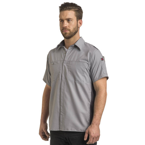 Red Kap Men's Performance Plus Shop Short Sleeve Shirt with Oilblok Technology