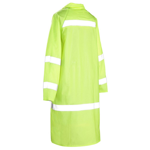 Neese Lime Green 48" PVC Vinyl Raincoat with Reflective Striping