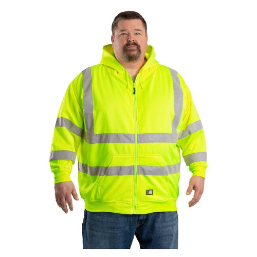 Berne High Visibility Yellow Hooded Sweatshirt