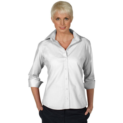 Edwards Women's 3/4 Sleeve Open Neck Blouse