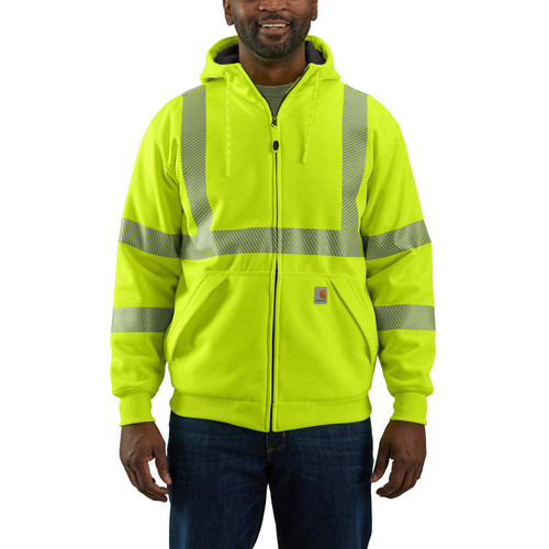Carhartt High-Visibility Loose Fit Mid-Weight Thermal-Lined Full-Zip Class 3 Sweatshirt