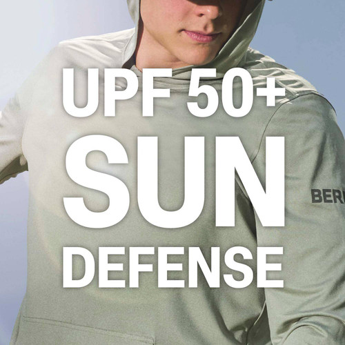 Berne Men's Long Sleeve Hooded UPF Sun Shirt