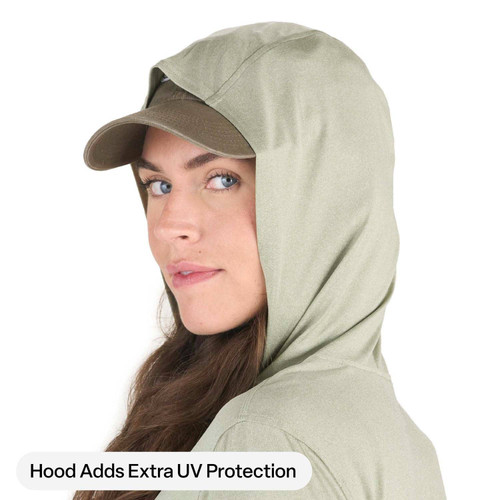 Berne Women's Long Sleeve Hooded UPF Sun Shirt