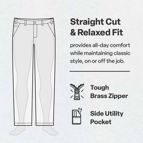 Berne Men's Heartland Washed Duck Relaxed Fit Carpenter Pants