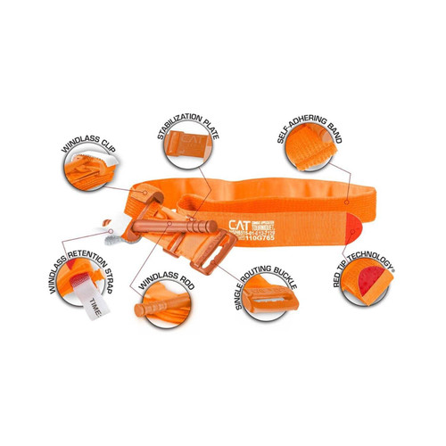 North American Rescue CAT Tourniquet, GEN 7 - Combat Application Tourniquet, Orange