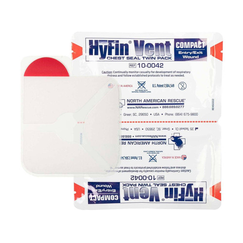 North American Rescue Hyfin Vent Compact Chest Seal Twin Pack