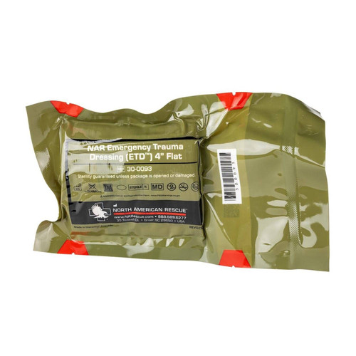 North American Rescue Flat Emergency Trauma Dressing 4 IN ETD