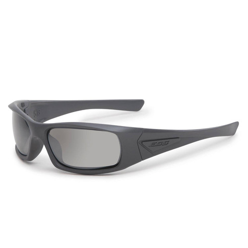 ESS 5B Black Sunglasses w/ Polarized Mirror Gray Lenses