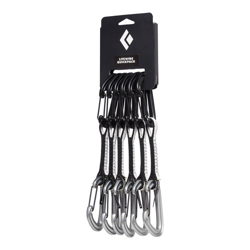 Black Diamond 12cm LiteWire Quickdraw Carabiners, 6 Pack