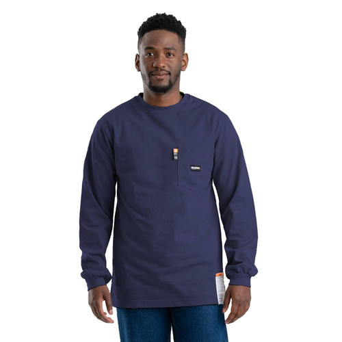 Berne Men's Flame Resistant Crew Neck Pocket T-Shirt