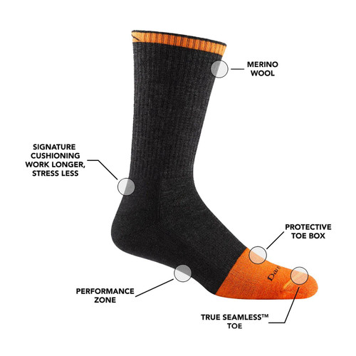 Darn Tough Men's Steely Boot Midweight Work Socks