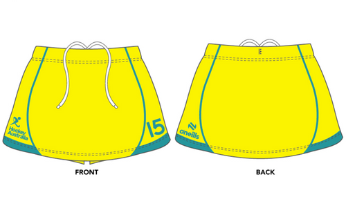 HOCKEY AUSTRALIA INDOOR - Women's Yellow Playing Skort