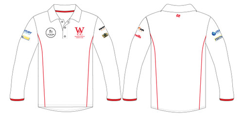 WSCC - Woodville South CC Sublimated JUNIOR LS Playing Shirt (Kids Sizes)