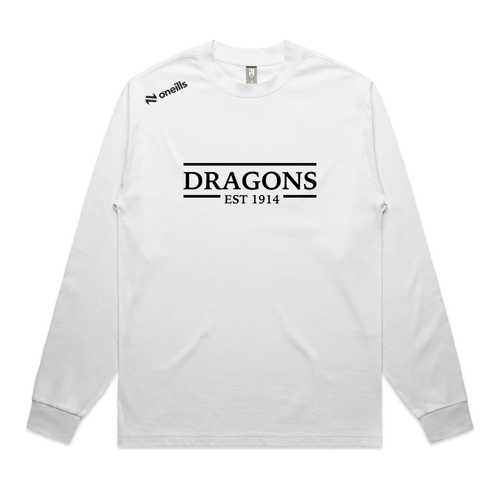 Temora Dragons Long Sleeve Tee (White) - Kids/Unisex