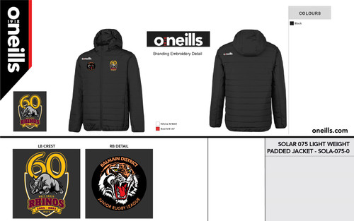 Holy Cross Rhinos Padded Warm Jacket